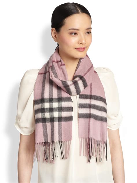 burberry pink check cashmere scarf|Burberry Check cashmere scarf sale.